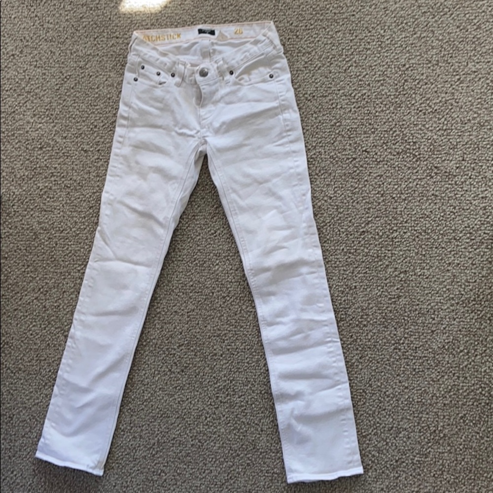J. Crew matchstick white jeans